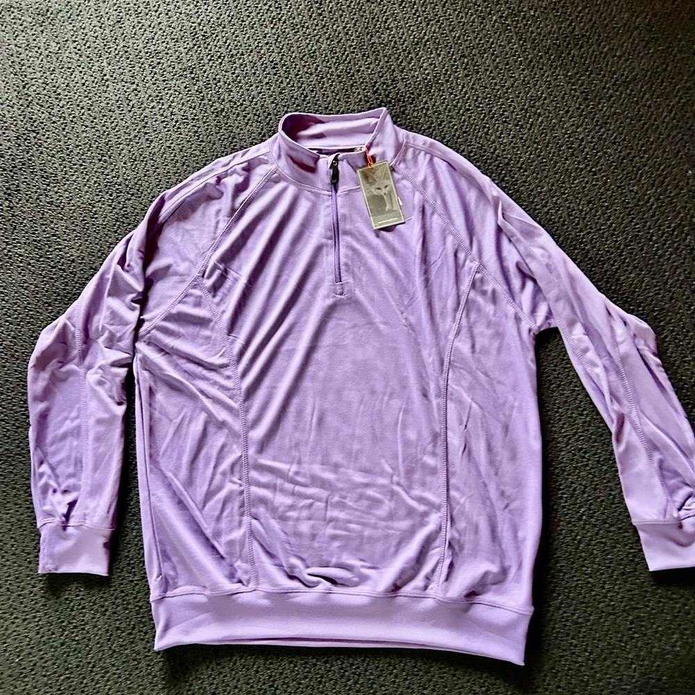 Men's Fennec Golf 🏌️‍♂️ Grape Quarter-Zip Pullover